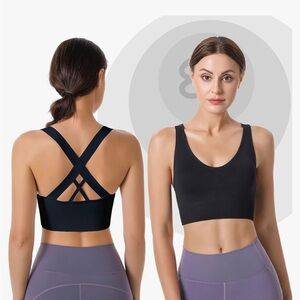 Evercute Sports Bra Seamless High Impact Yoga Exercise Athletic Bras (3 pack)
